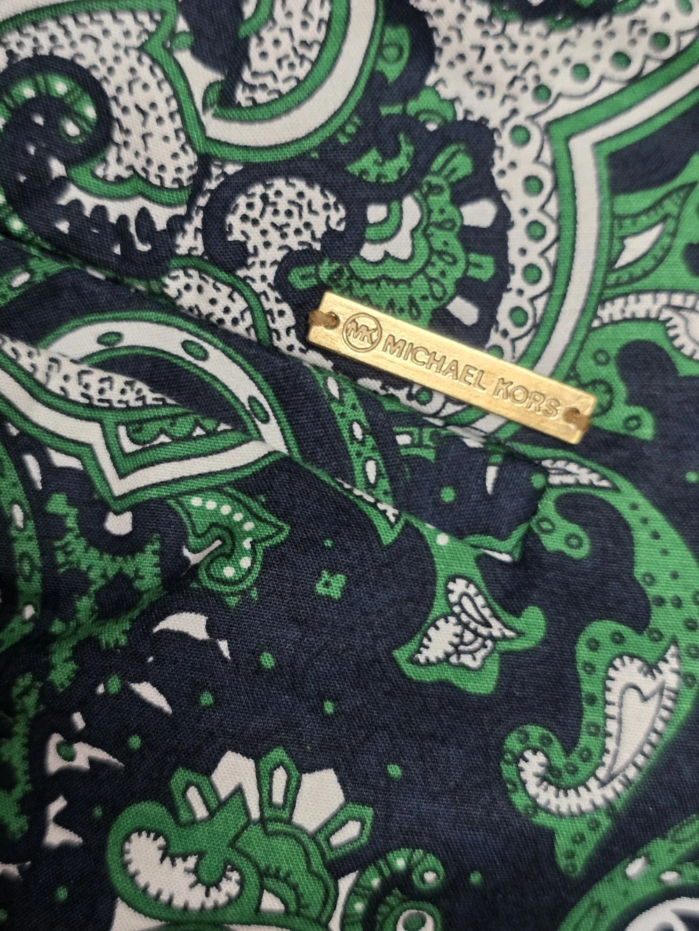 Michael Kors Green Paisley Skinny Trousers